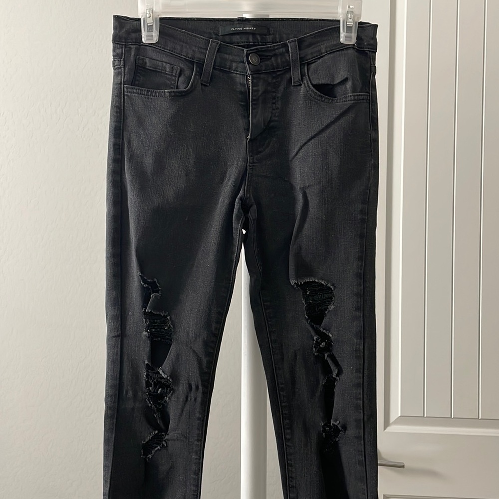 flying monkey ripped black skinny jeans